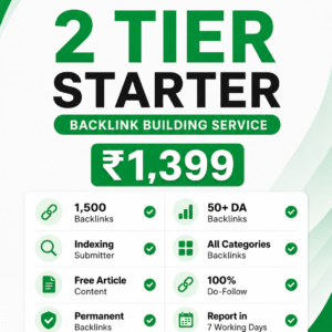 2 Tier Starter – 1,500 Layered Backlinks